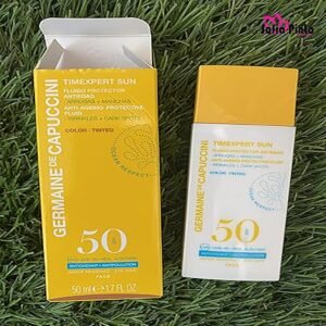 Fluido Protetor Antienvelhecimento com Cor SPF50 Timexpert Sun Germaine de Capuccini 50ml